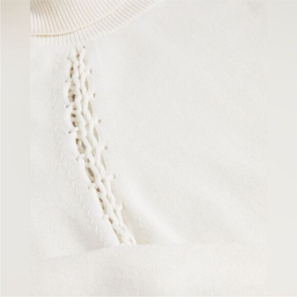 Ted Baker  Malorri Knit Midi Dress in Cream Size 8/10 - Picture 8 of 9